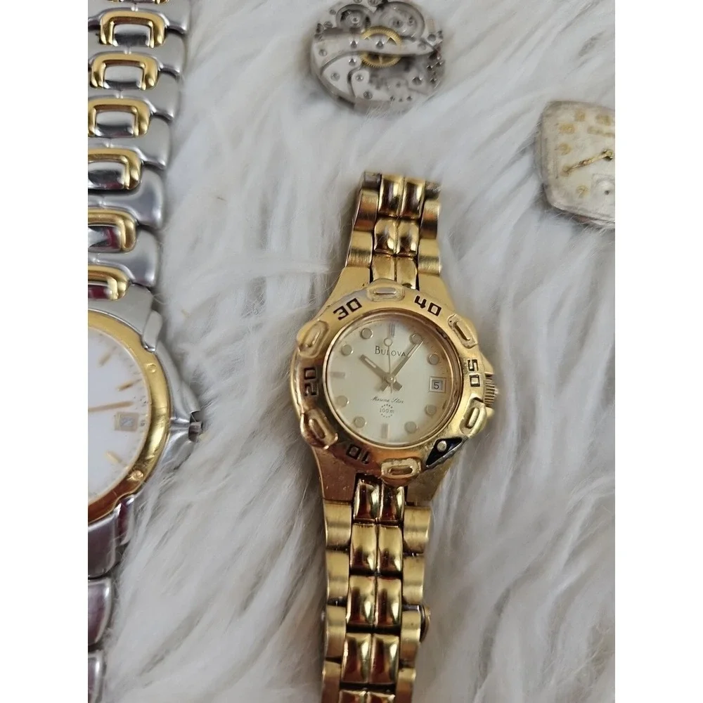 4 Super rare Vintage Bulova Watches - For Parts And Repairs - 15 JEWELS